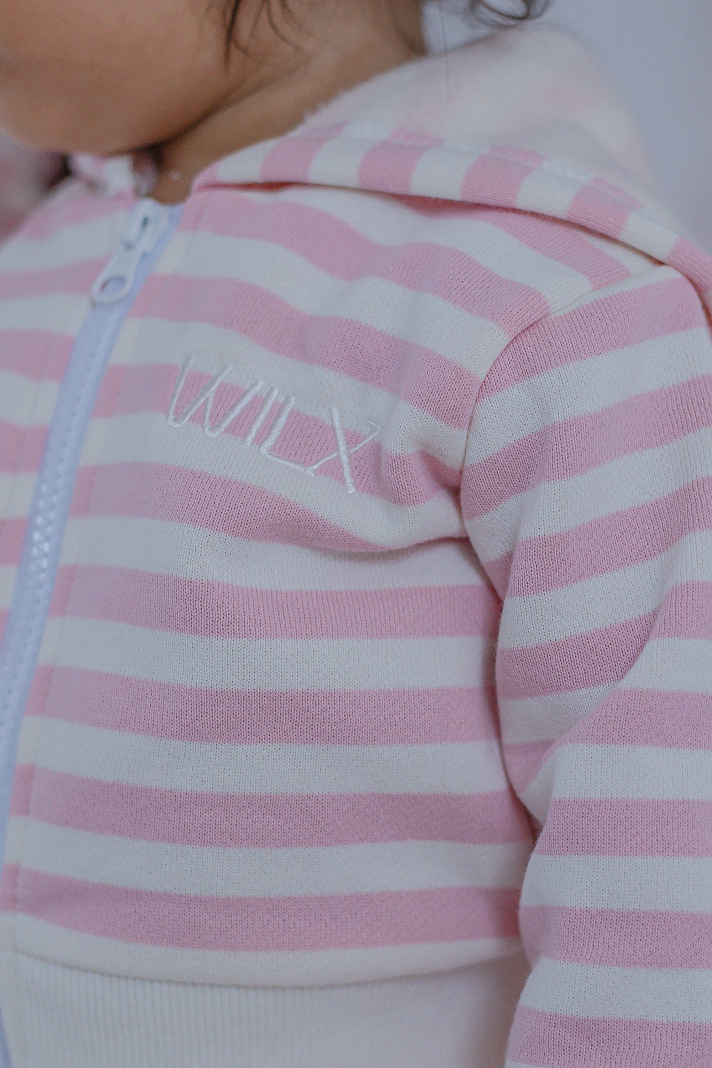 Striped pink tracksuit set