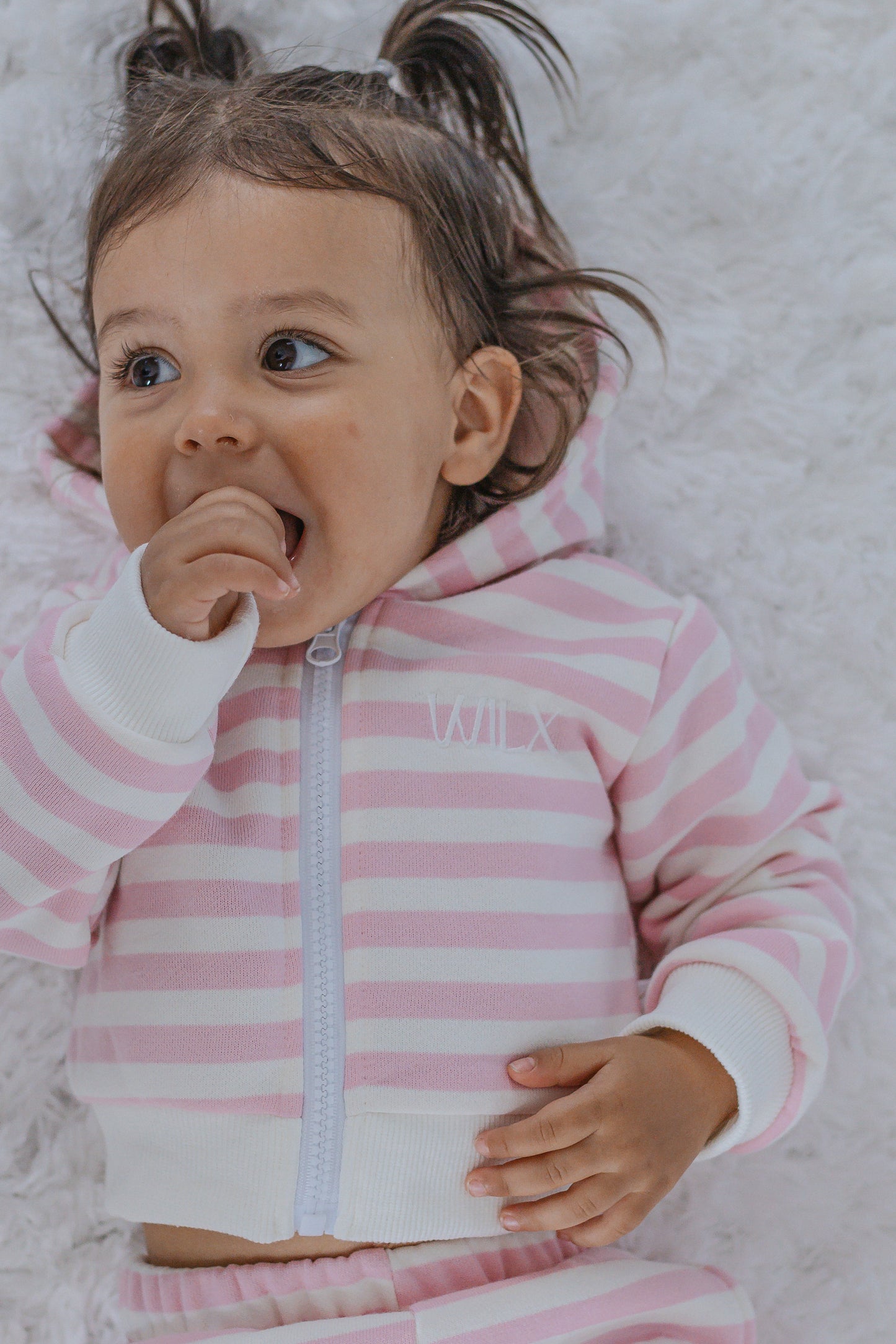 Striped pink tracksuit set