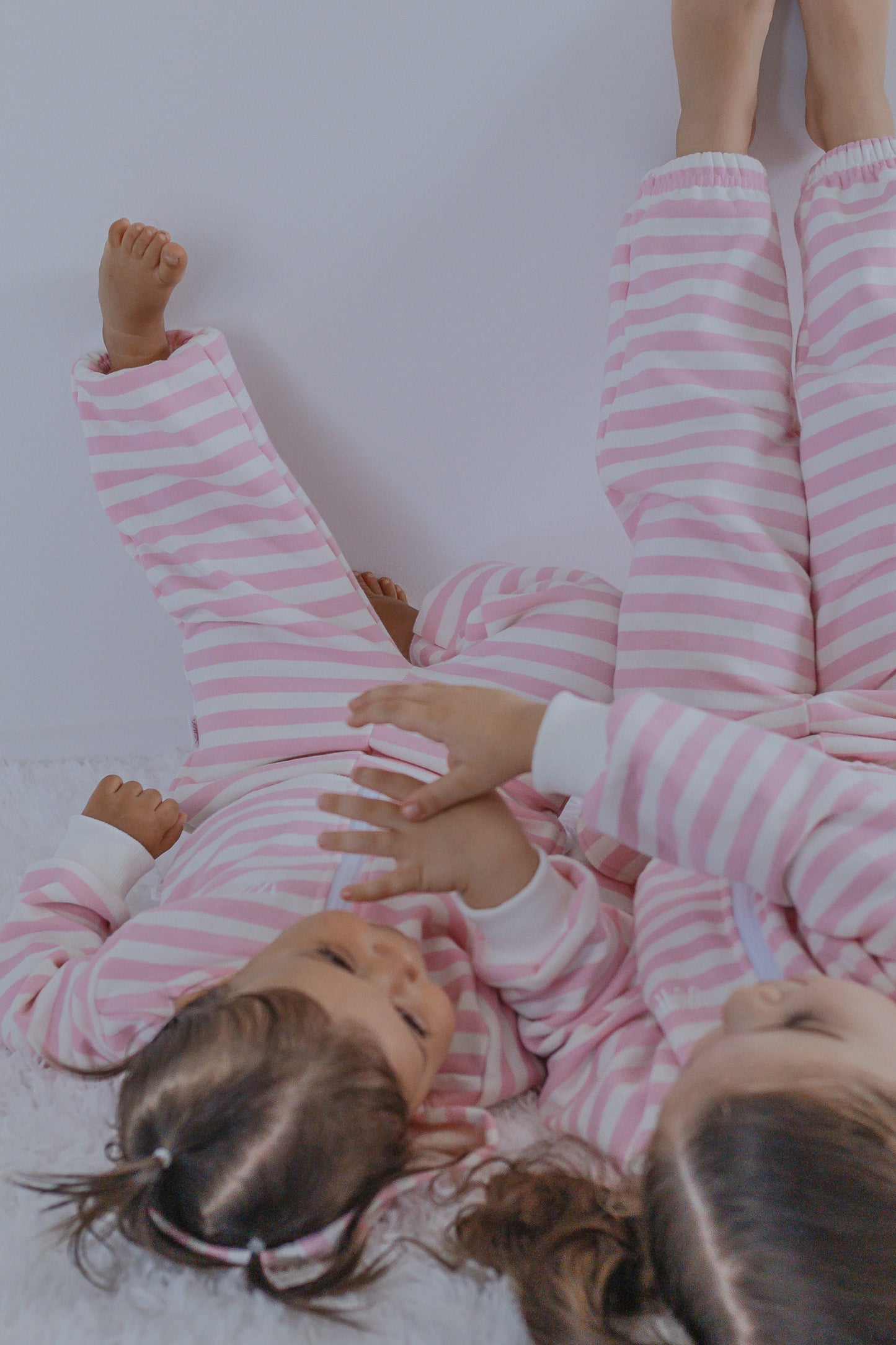 Striped pink tracksuit set