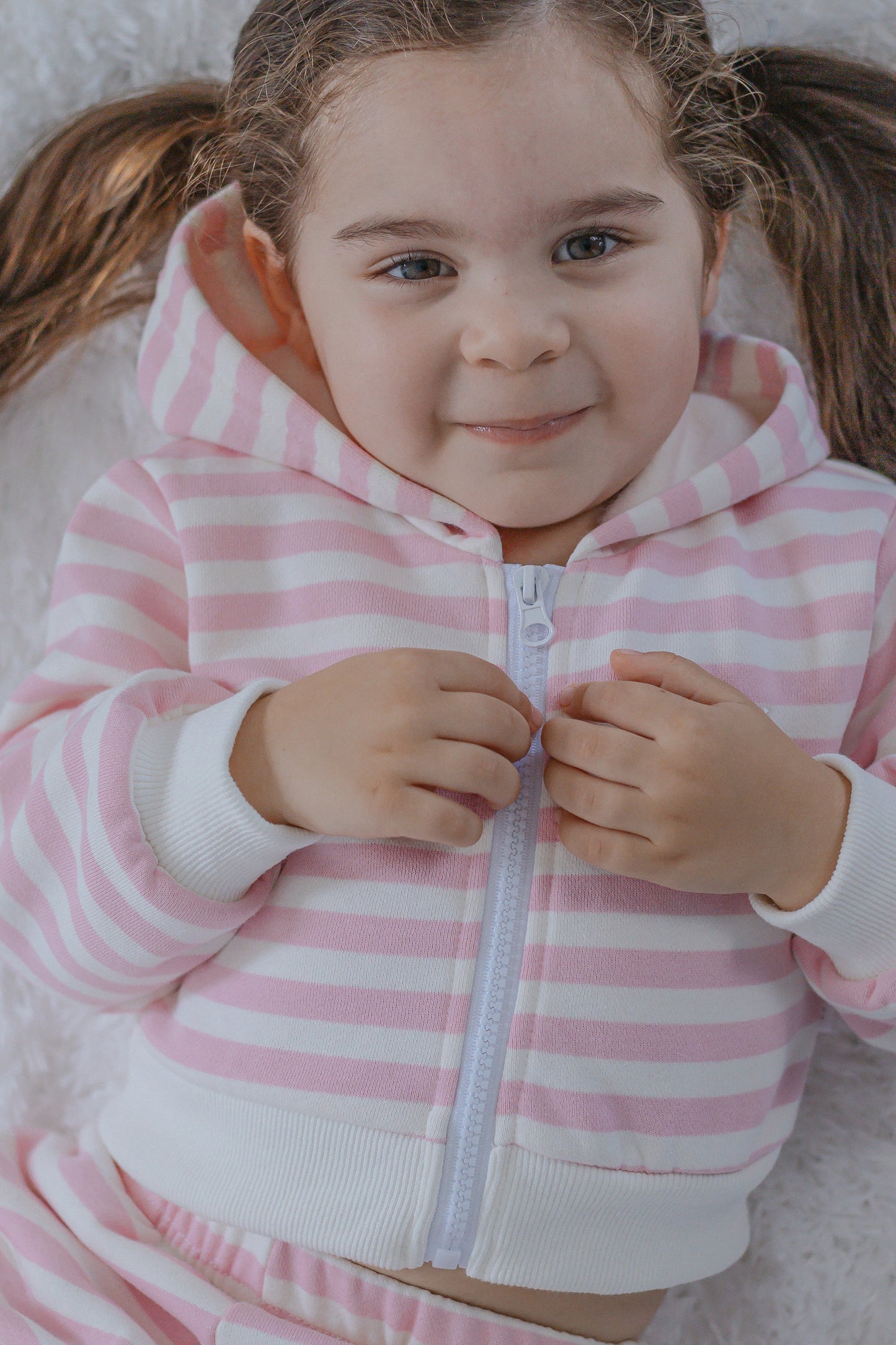 Striped pink tracksuit set