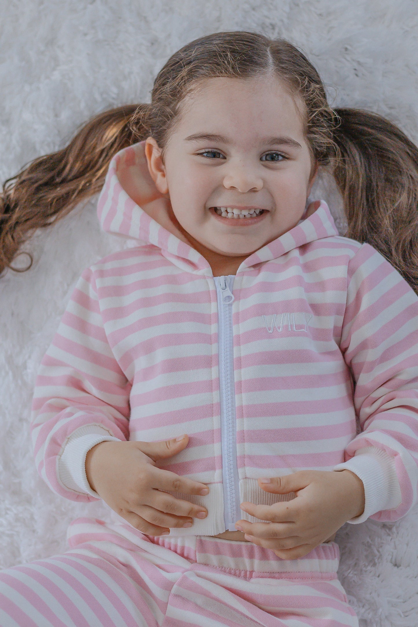 Striped pink tracksuit set