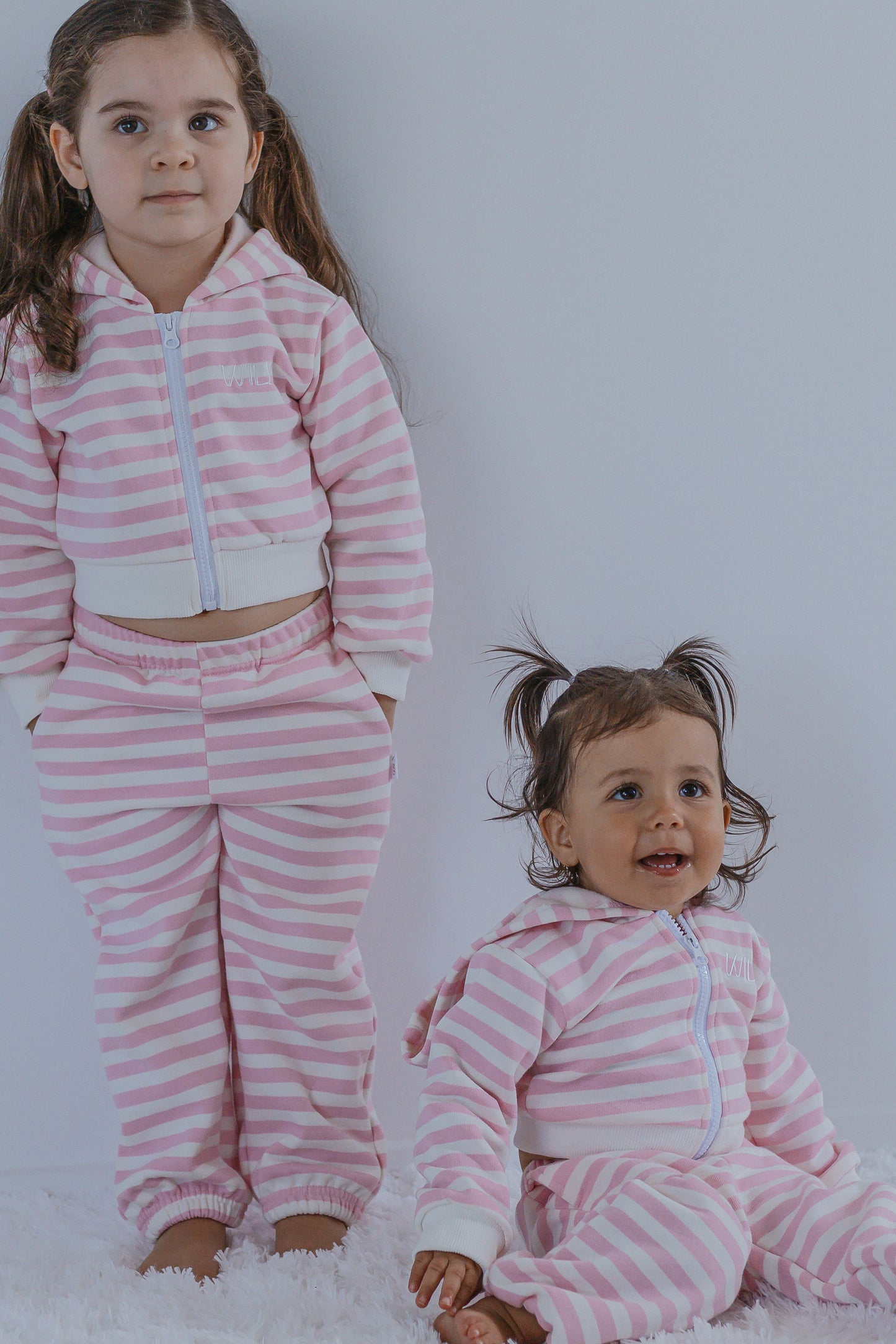 Striped pink tracksuit set
