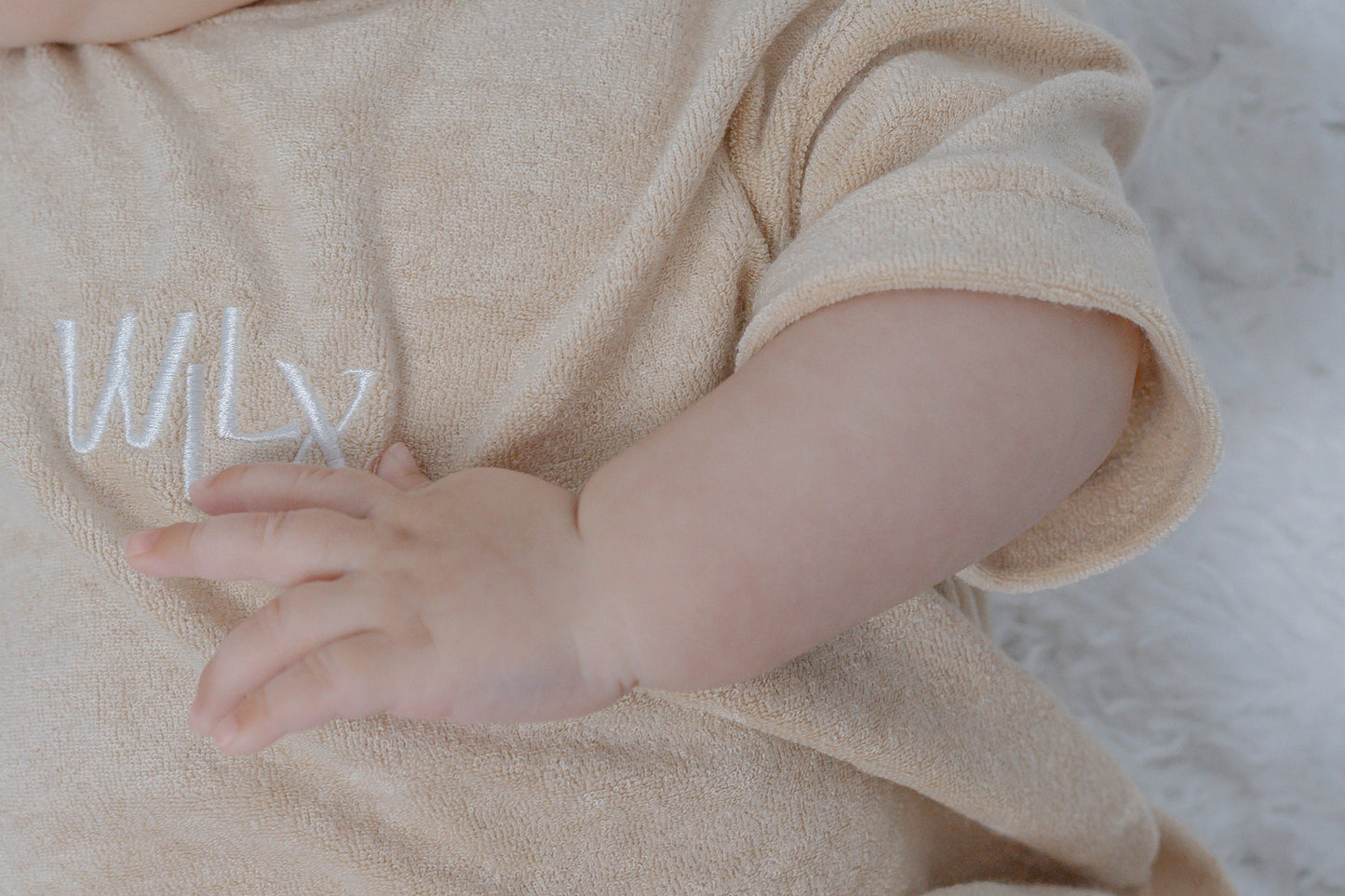 Terry Towelling Romper- Sand