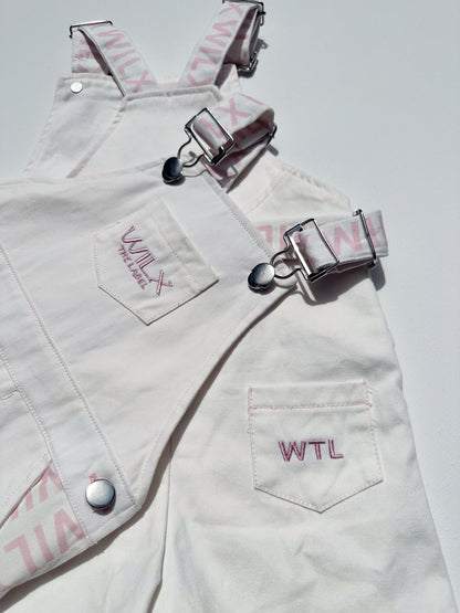 Short Overall- Pink/White