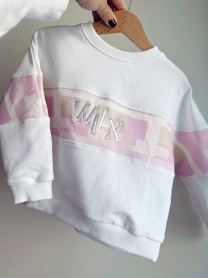 Colour Block Pullover | Lilac/Pink