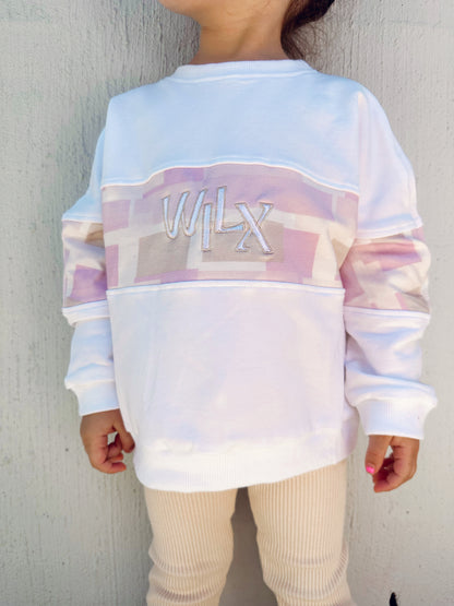 Colour Block Pullover | Lilac/Pink