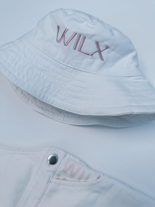 Bucket Hat-White/Pink