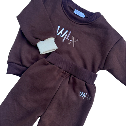 Colour Block Tracksuit Set | Chocolate