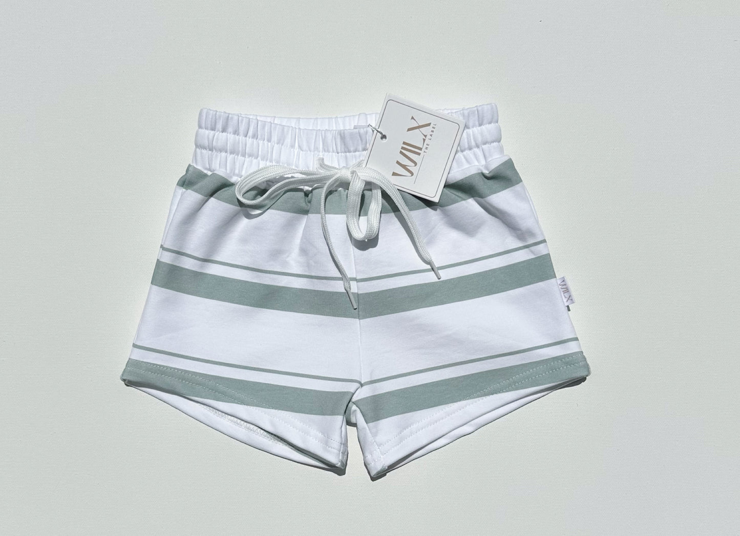 Signature Striped Shorts - Sage