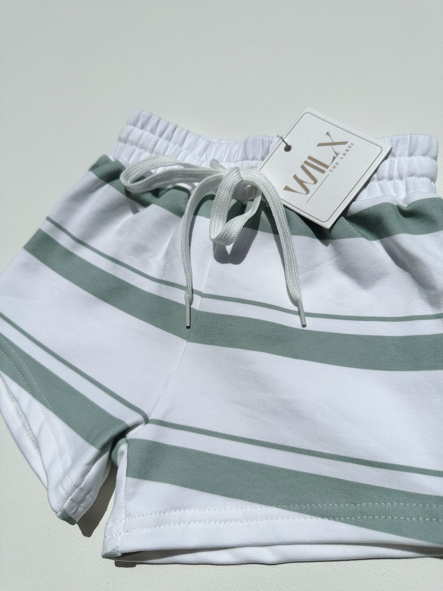 Signature Striped Shorts - Sage