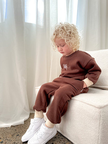 Colour Block Tracksuit Set | Chocolate