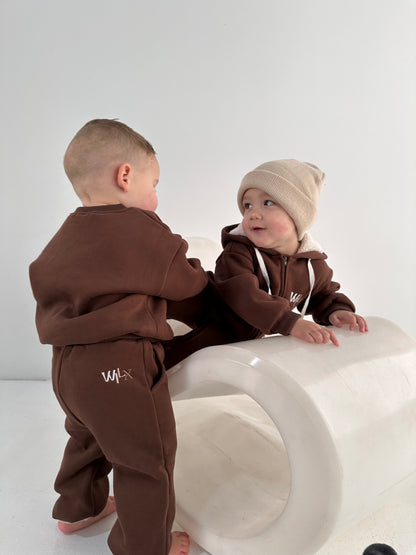 Colour Block Tracksuit Set | Chocolate