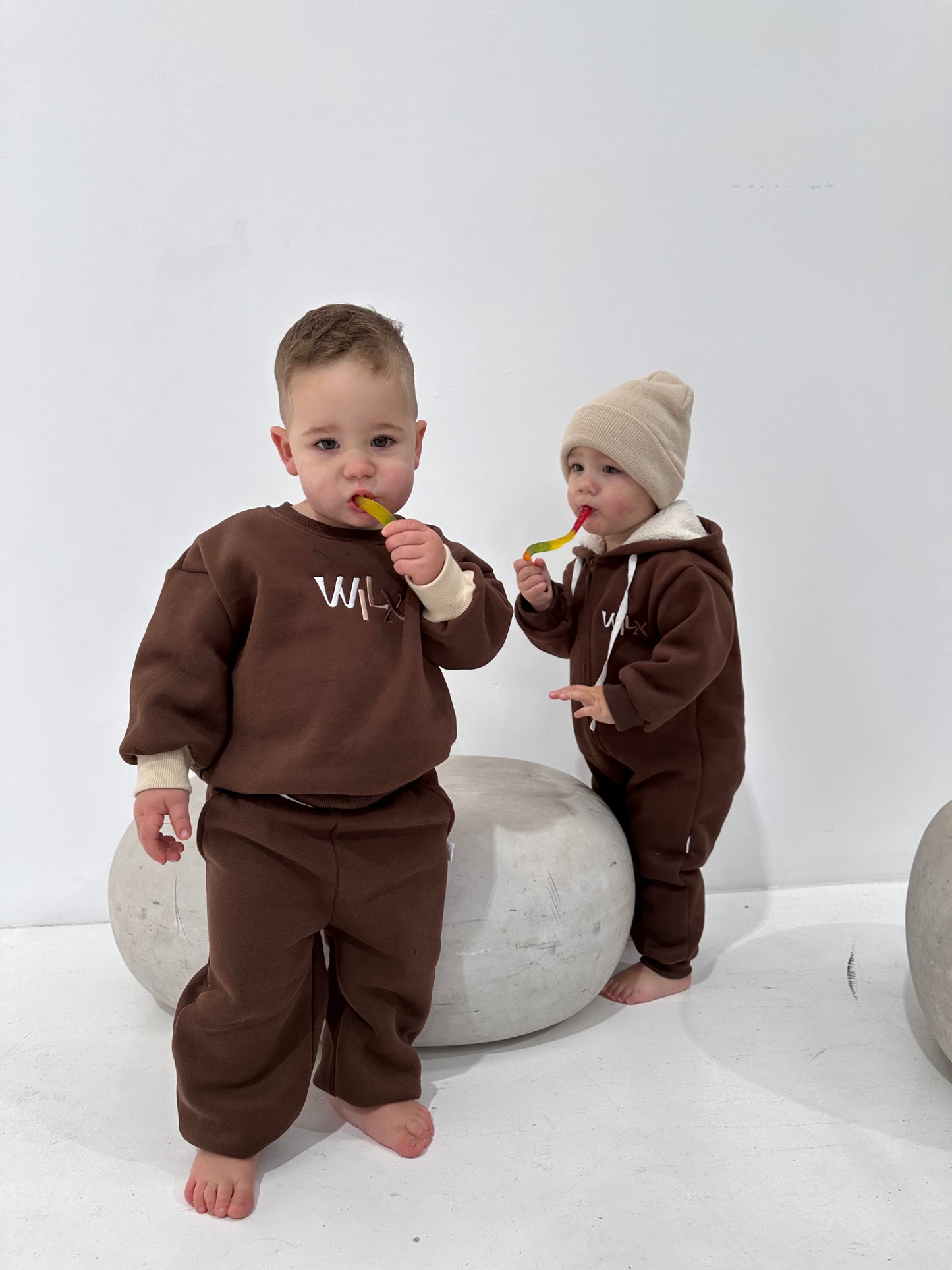 Colour Block Tracksuit Set | Chocolate