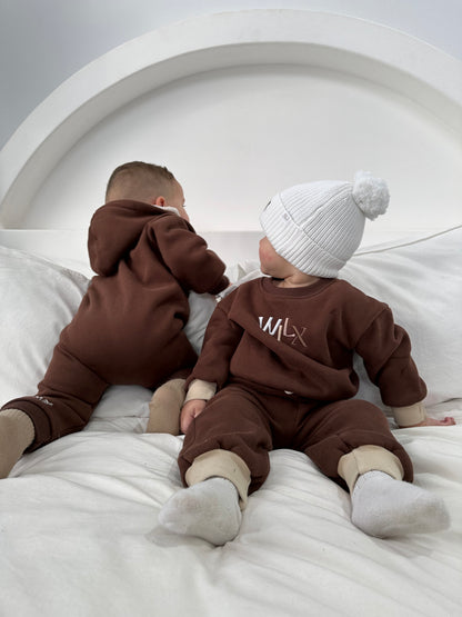 Colour Block Tracksuit Set | Chocolate
