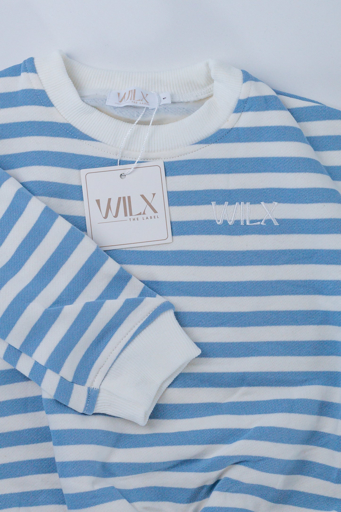 Striped blue crewneck
