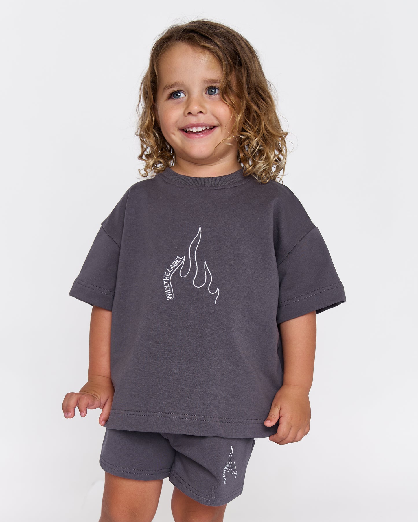 Flame Shirt- Charcoal