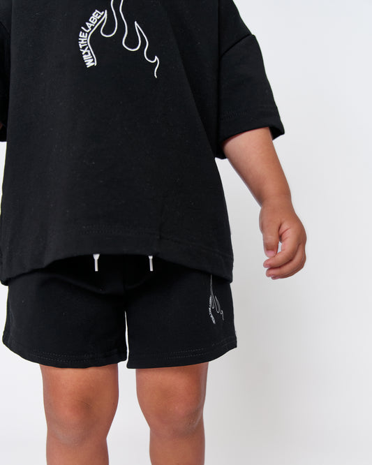 Flame Shorts- Black